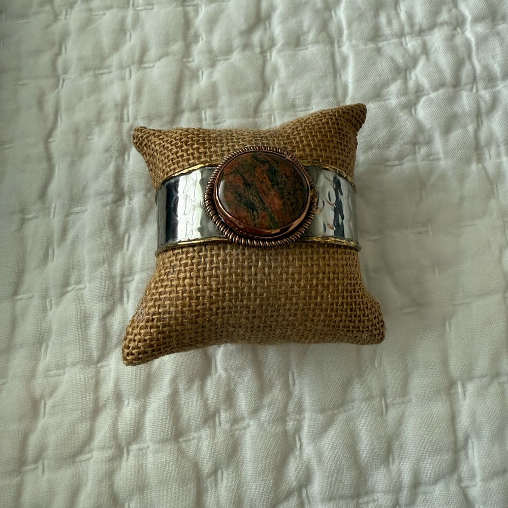 Silver and Brown Cuff